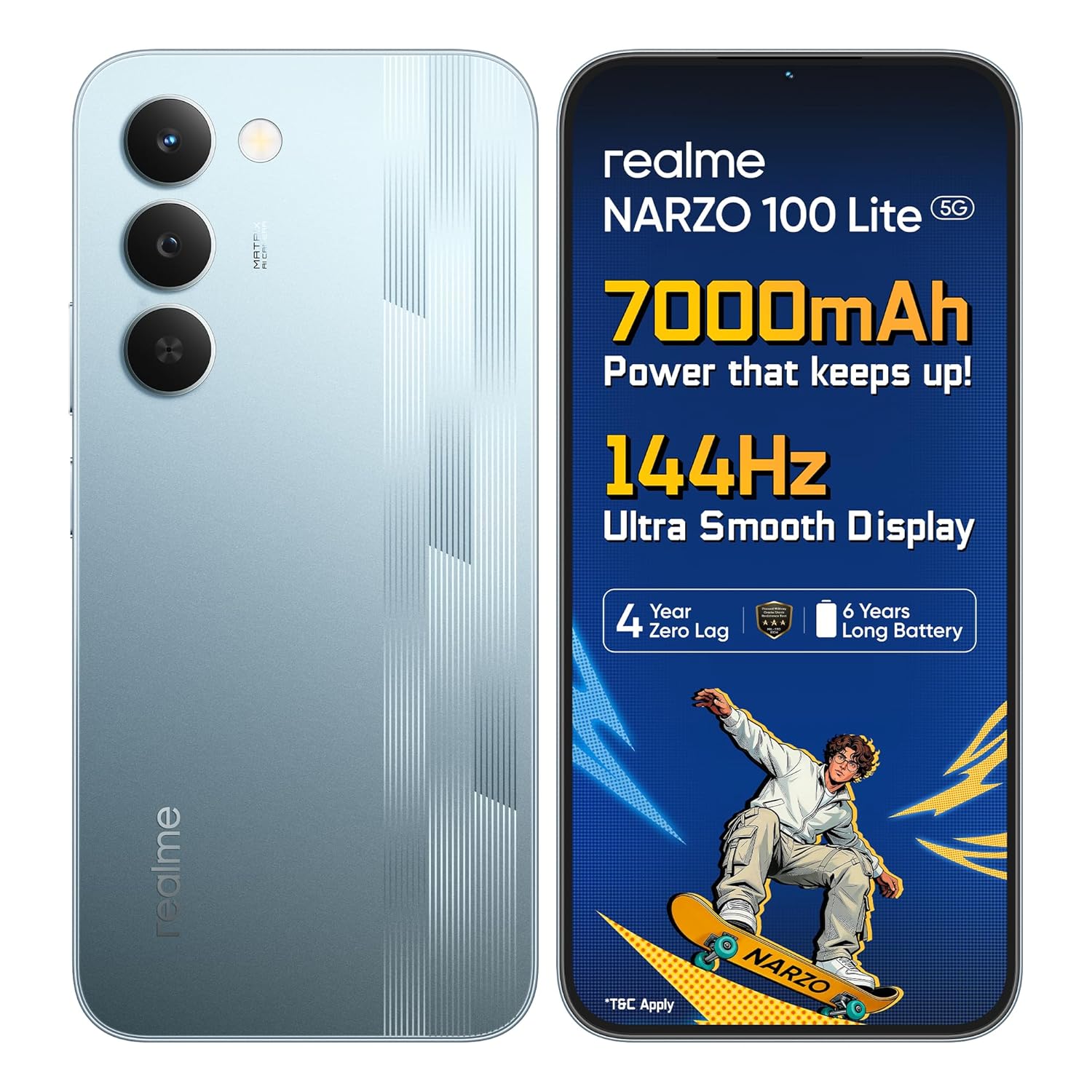 realme narzo 100 Lite 5G (Frost Silver, 4GB+64GB)