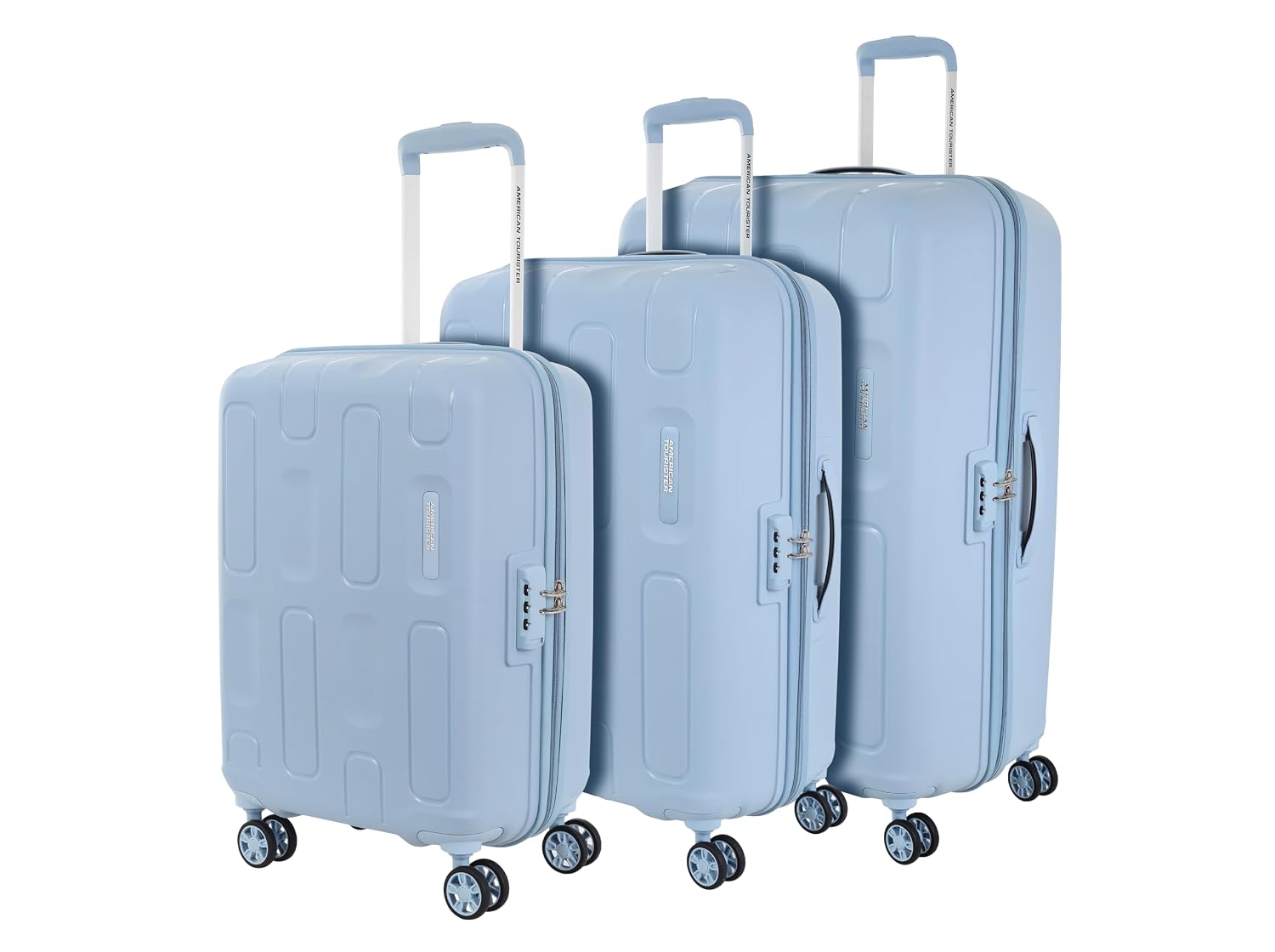 American Tourister Ivy 2.0 3PC Hard PP Suitcase Set | Small + Medium + Large