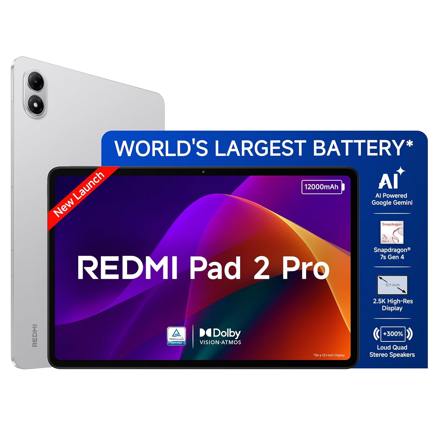 Redmi Pad 2 Pro 12.1-Inch 2.5K Tablet | 8GB RAM, 128GB Storage