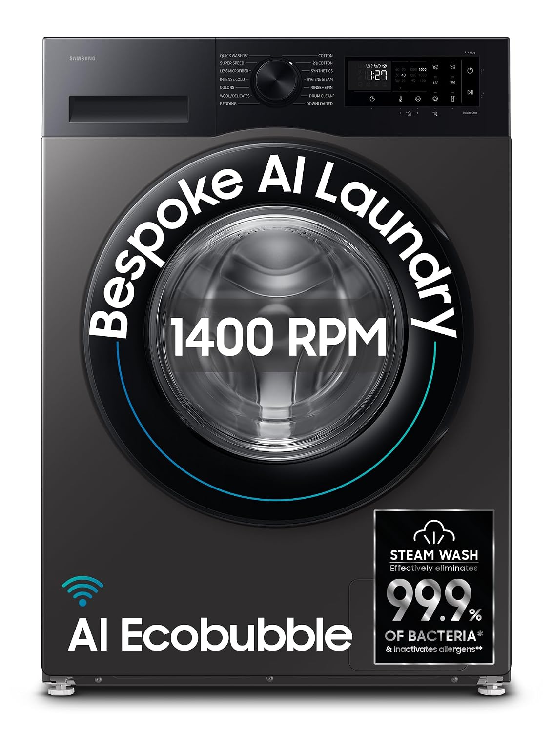 Samsung 9kg 5 Star AI EcoBubble Front Load Washing Machine | Wi-Fi