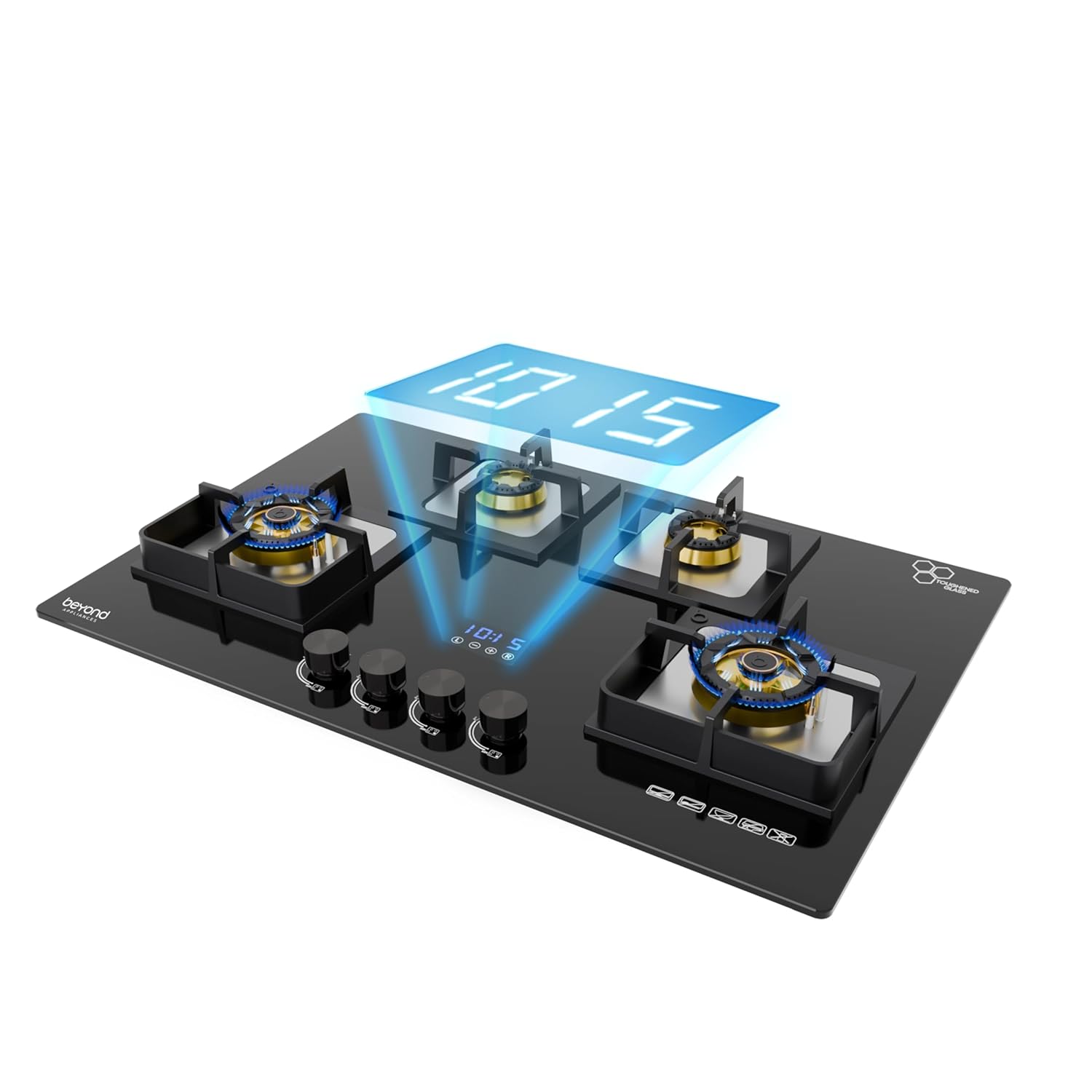 Beyond Appliances Dorado 4 Burner Smart Glass Hobtop | Auto Ignition