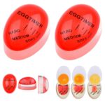 2 Pcs Egg Timer Color Changing – Boiled Egg Indicator for Soft, Medium & Hard Eggs, Heat Sensitive Kitchen Tool