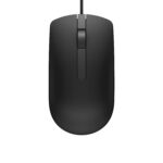 Dell MS116 Wired Optical Mouse – 1000 DPI USB Wired Mouse with Optical Tracking, Plug & Play, Ambidextrous Design, Black