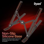 Dyazo Zigzag Aluminium Laptop Stand – 6 Adjustable Angles, Foldable & Ventilated