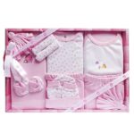 EIO Unisex Kids 13-Piece Cotton Newborn Clothing Gift Set – Baby Shower Gift Set for Boys & Girls