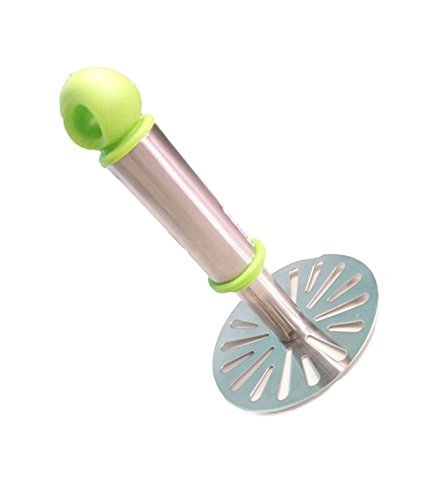 GANESH Stainless Steel Potato Crusher & Vegetable Masher – Ergonomic Handle for Pav Bhaji, Dosa & Paratha Filling