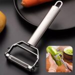 GO STORE 2-in-1 Stainless Steel Julienne Vegetable Peeler – Dual Blade Fruit & Vegetable Peeler & Shredder