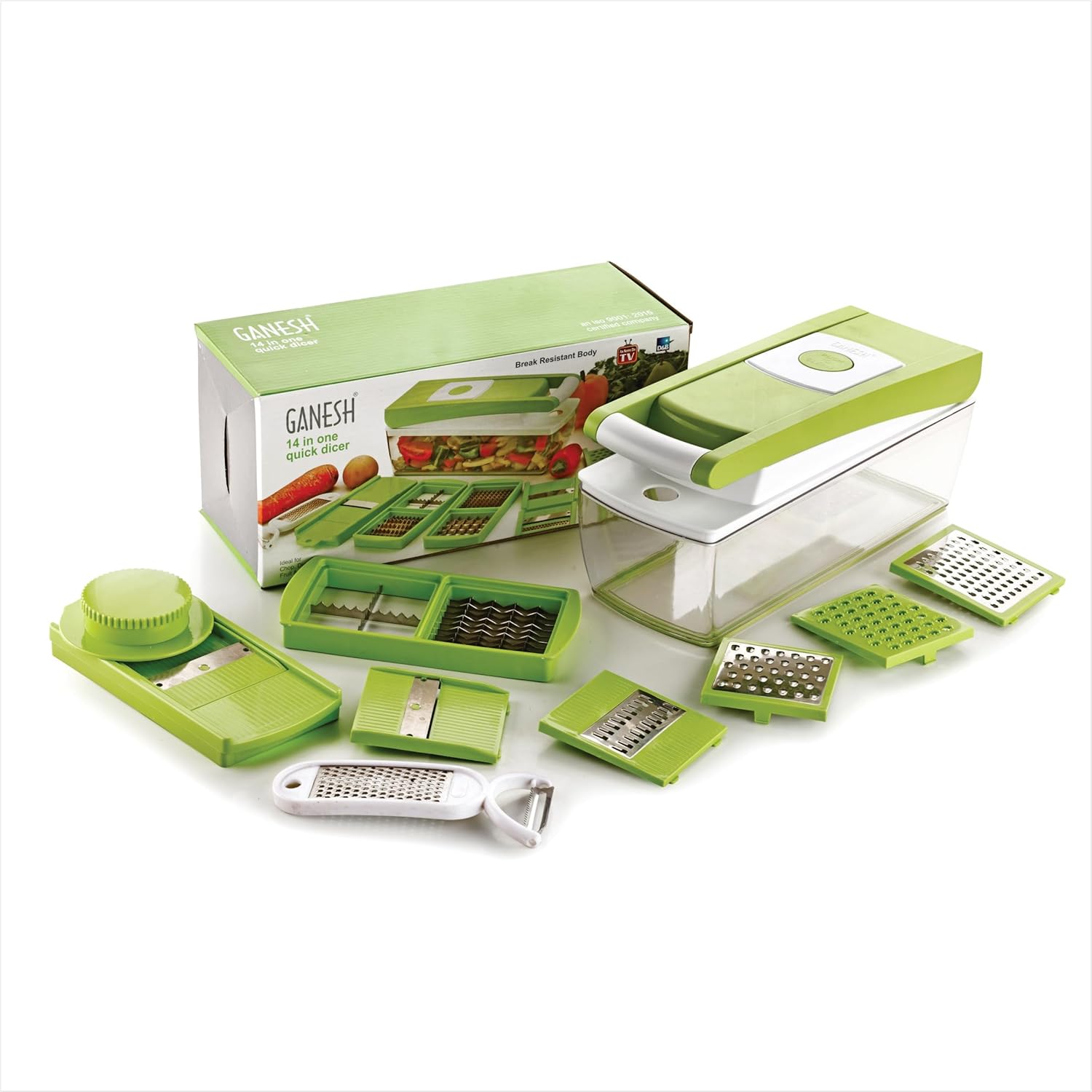 Ganesh 14 in 1 Multipurpose Chopper – Powerful Multi-Function Vegetable Cutter