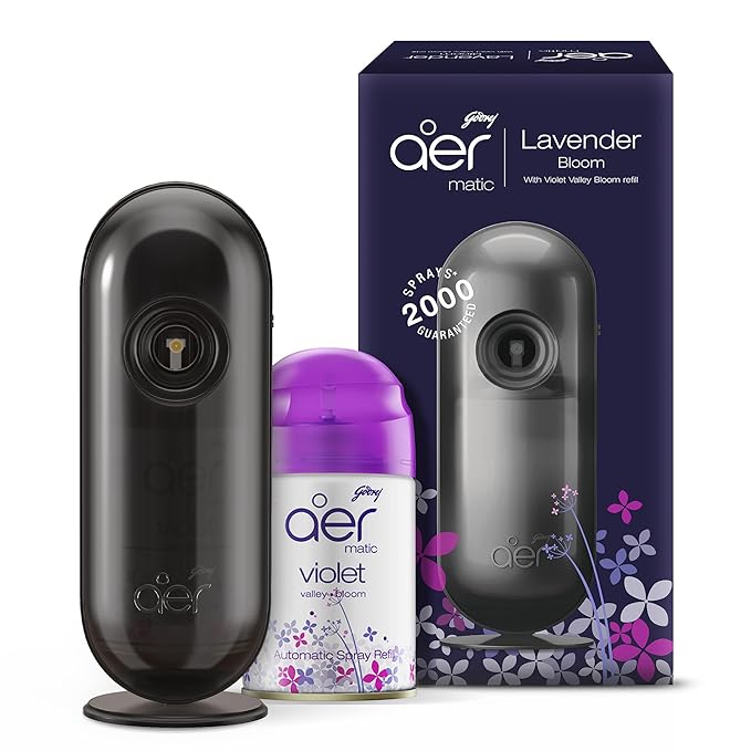 Godrej aer Matic Automatic Room Freshener Kit (Machine + Refill) – 2200 Sprays, Up to 60 Days