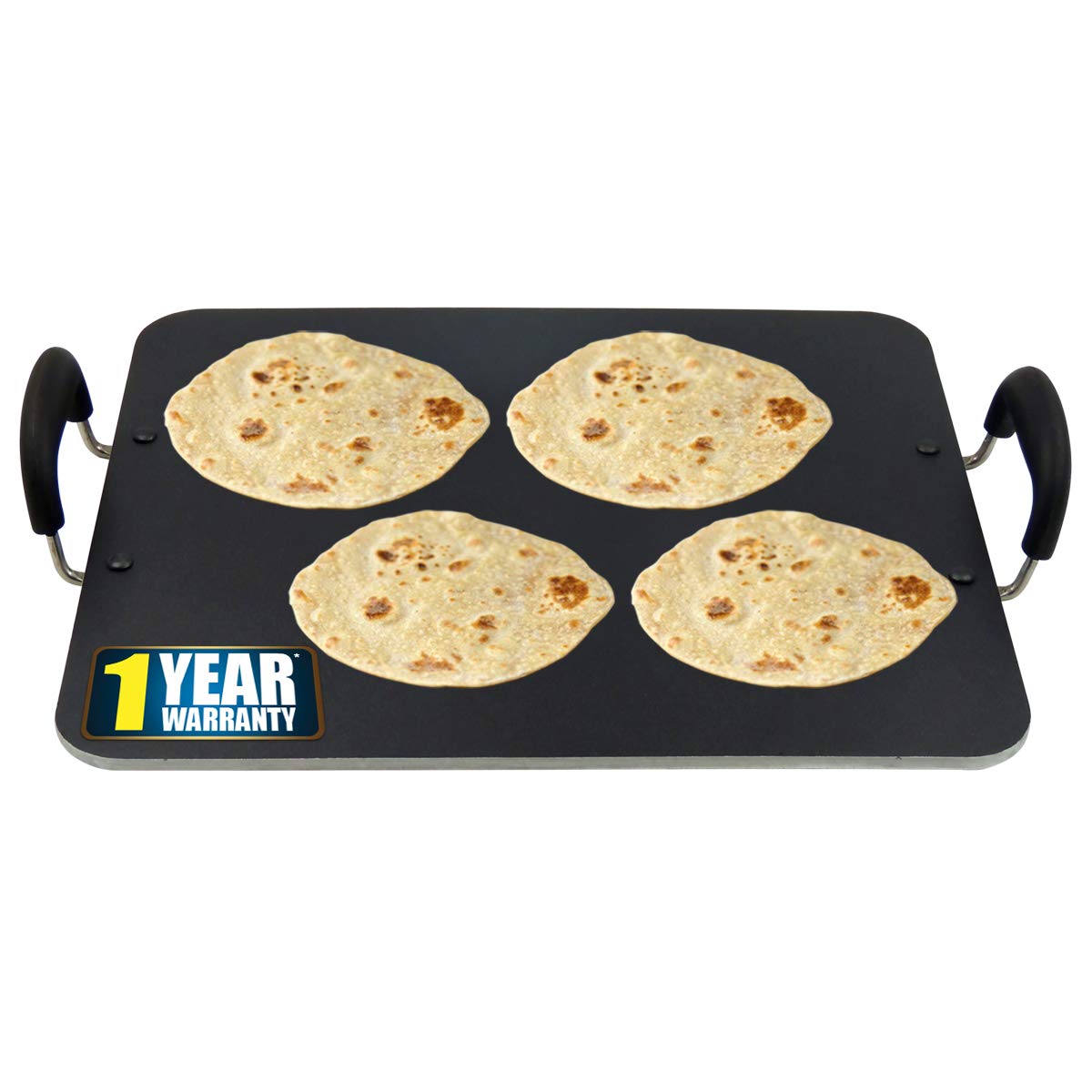 IBELL PT3833 Non Stick Tawa – Large Aluminium Dosa, Roti & Chapati Tawa with 3-Layer Coating (38×33 cm)