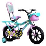 Leader Buddy 14T Kids Cycle with Training Wheels – Bicycle for Boys & Girls (2–5 Years), Sea Green & Light Pink