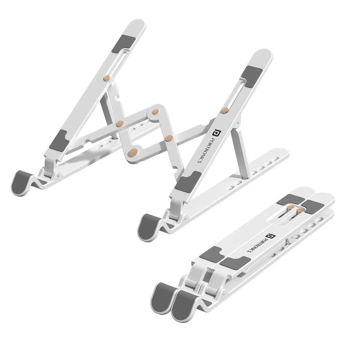 Portronics My Buddy K Lite Laptop Stand – Foldable, Adjustable Height & Anti-Slip Pads