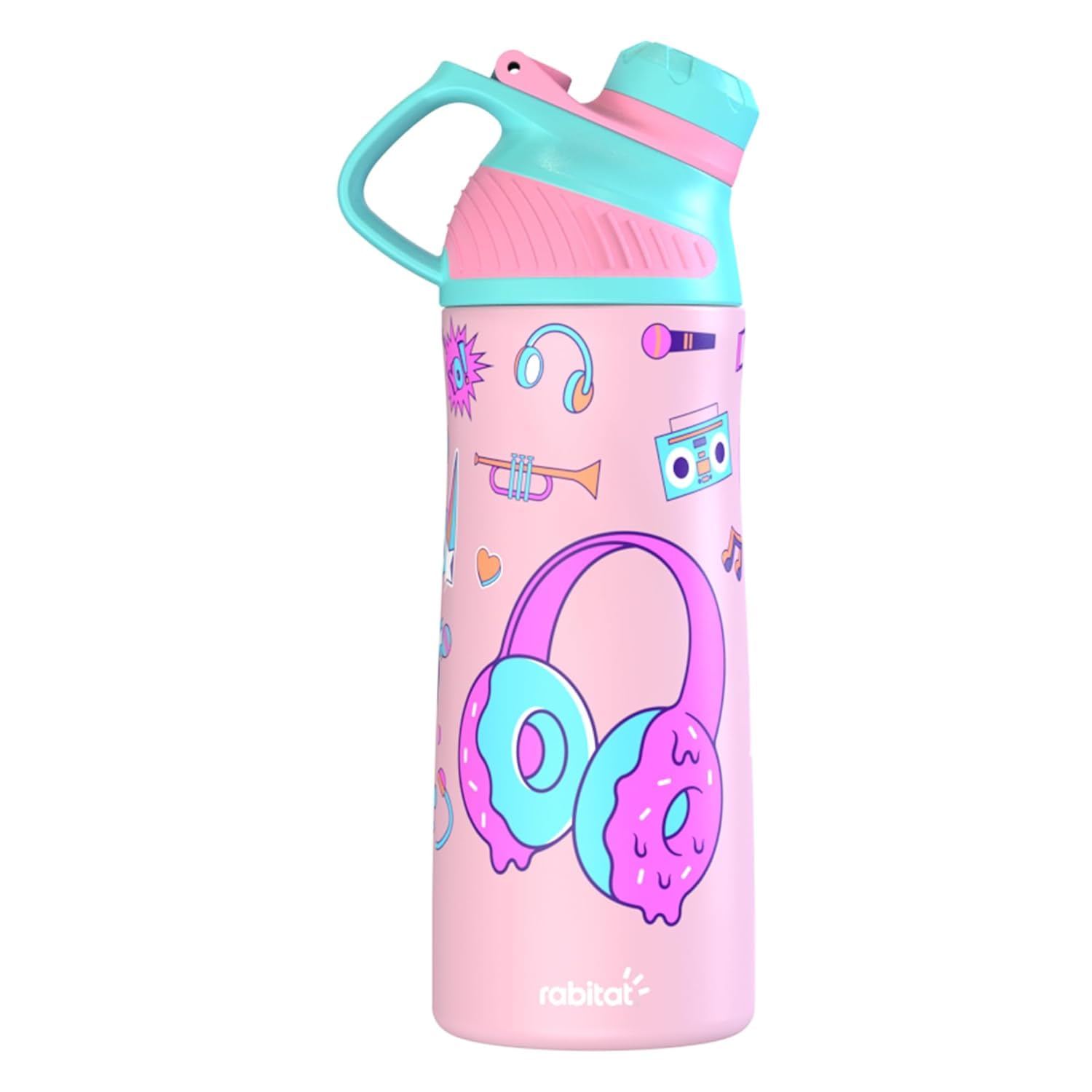 Rabitat ZYLO Kids Water Bottle 550ml – Triple Insulated Leakproof Stainless Steel Flask for School (Miss Butters)