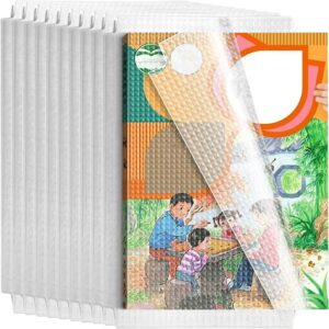 Self Adhesive Book Cover Set (30 Sheets) – Waterproof Transparent Book Cover with Diamond Pattern for School Books & Notebooks