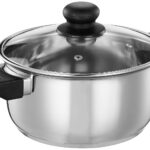 Amazon Solimo Stainless Steel Dutch Oven – 3L Induction Bottom Cooking Pot with Glass Lid