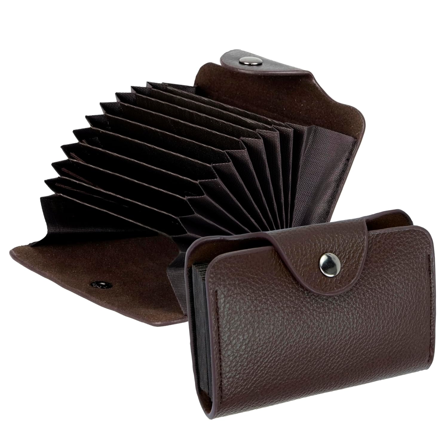 Storite 9 Slot PU Leather Card Holder Wallet – Compact Credit & Debit Card Organizer with Money Pockets