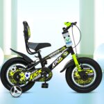 VESCO Kick Pro 14T Kids Cycle – Bicycle with Balance Wheels, Back Rest Seat & Water Bottle for Boys & Girls (3–5 Years)
