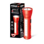 Eveready Apollo DL20 Rechargeable LED Torch with Emergency Sidelight – Fast USB Charging & Li-Ion Battery